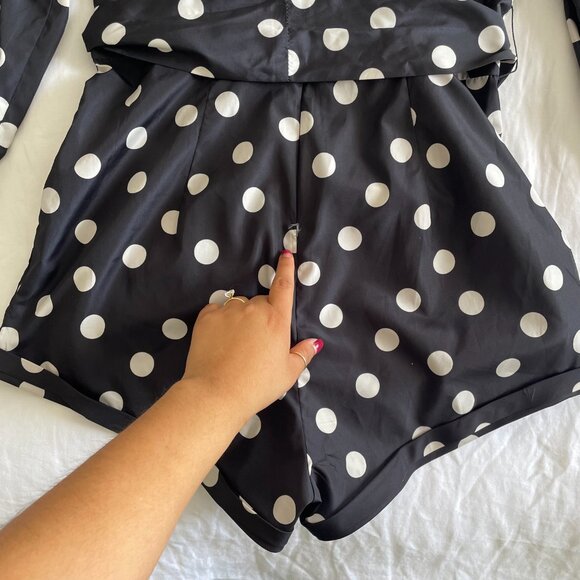 Zara Polka Dot Mini Jumpsuit (sz M) - Picture 7 of 8